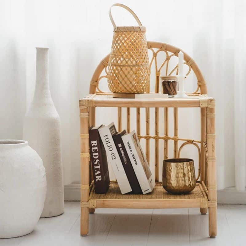 Étagère rotin chic et élégante au style japonais