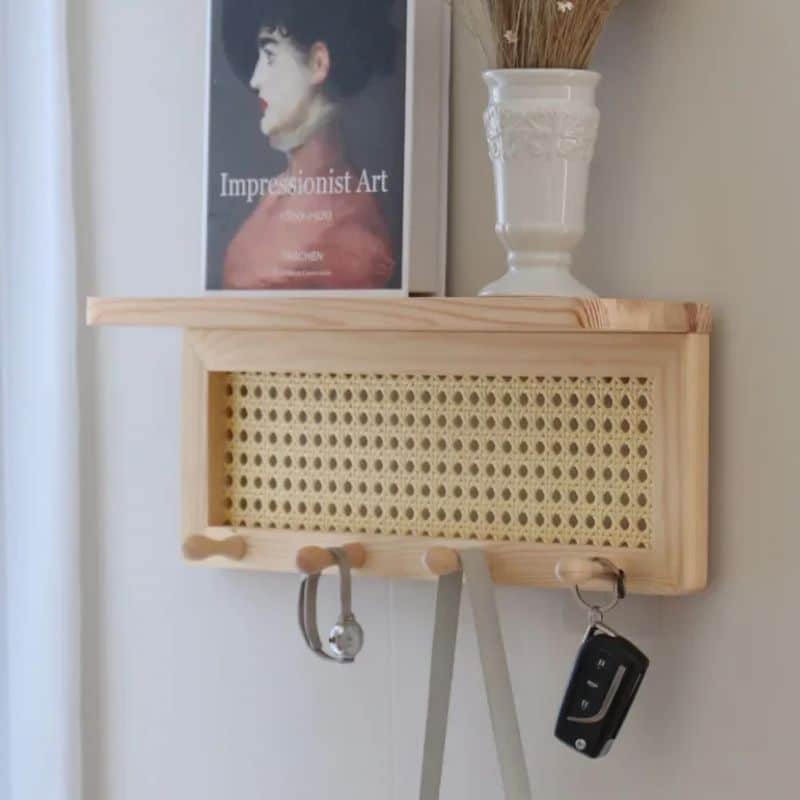 Étagère rotin pratique et polyvalente