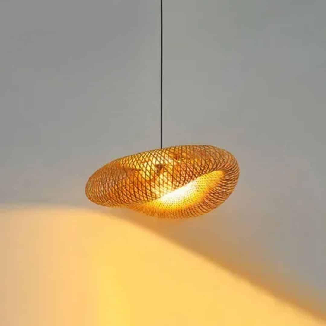 Lustre rotin décoratif de style asiatique