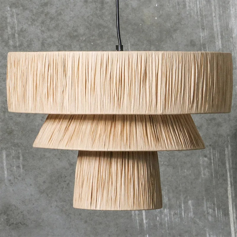 Lustre rotin original de style japonais