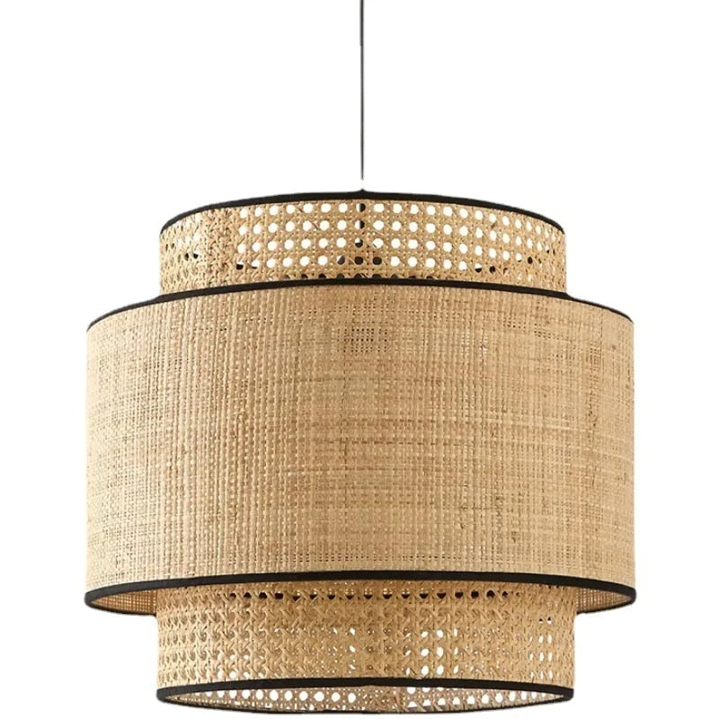 Lustre rotin de style chinois