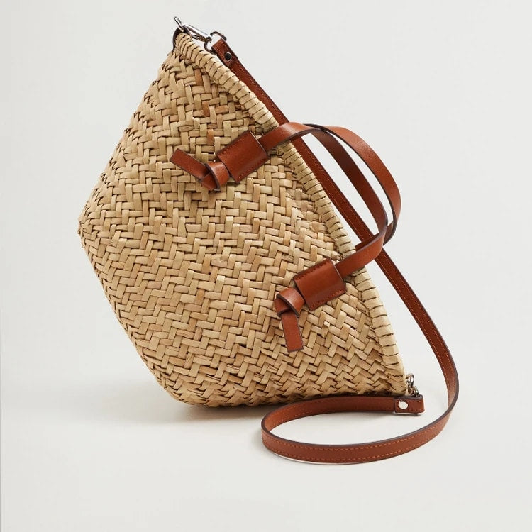 Sac rotin de style vintage