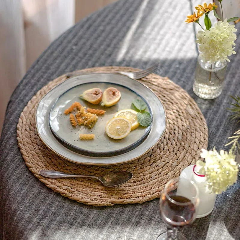 Set de table rotin rond et rustique