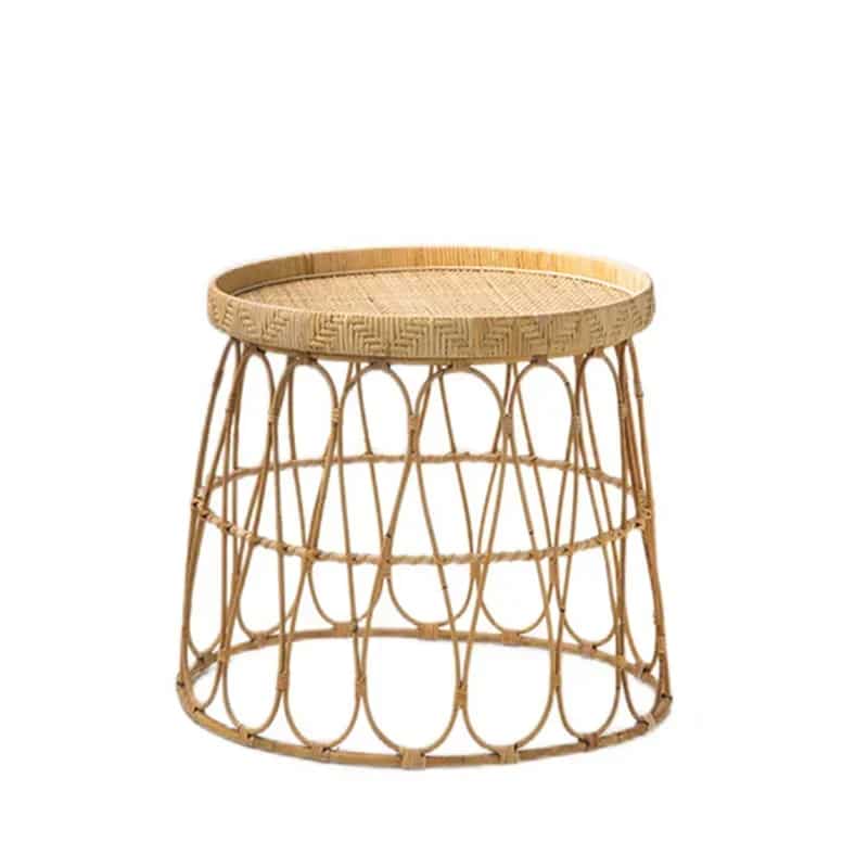 Table basse rotin artisanale et authentique