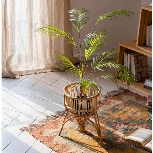 Cache pot rotin de style asiatique
