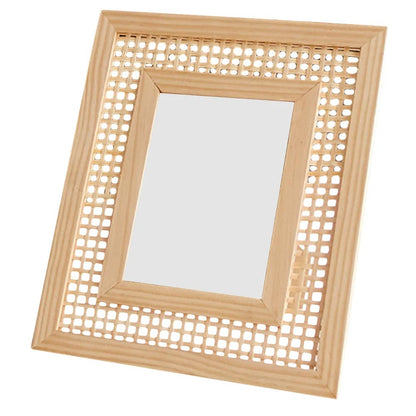 Cadre rotin rectangulaire de style vintage