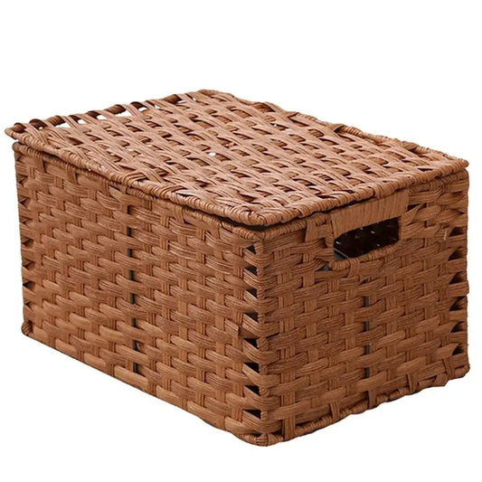 Coffre effet rotin pratique et polyvalent
