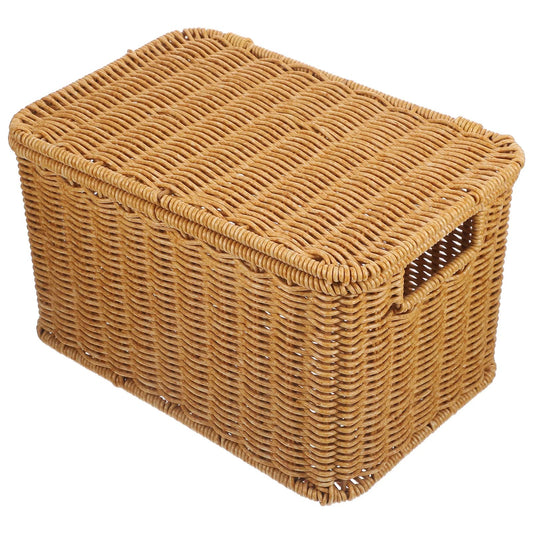 Coffre rotin tissé à la main à grande capacité
