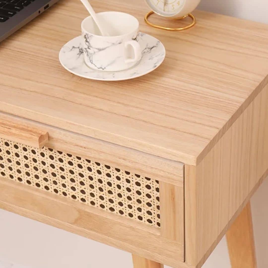 Console rotin de style nordique