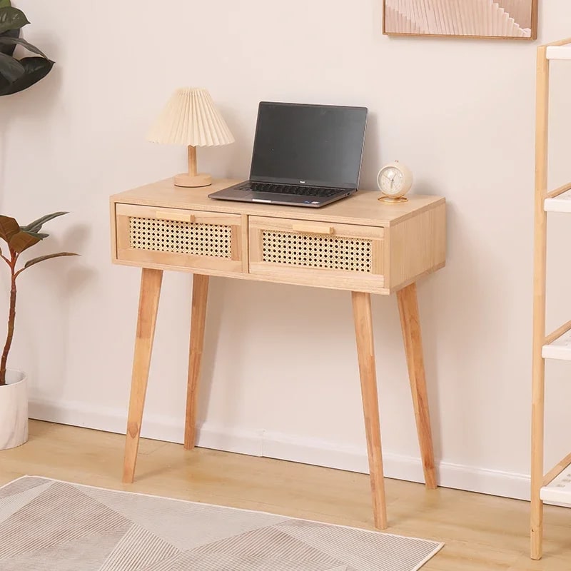 Console rotin de style nordique