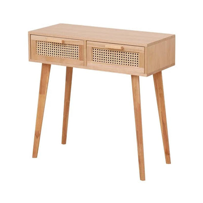 Console rotin de style nordique