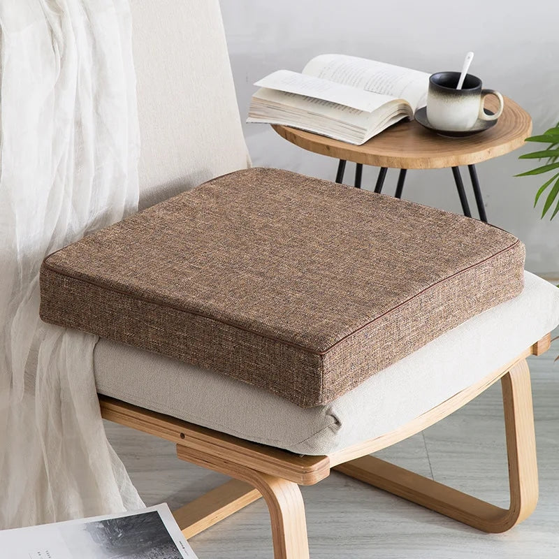 Coussin fauteuil rotin carré et épais