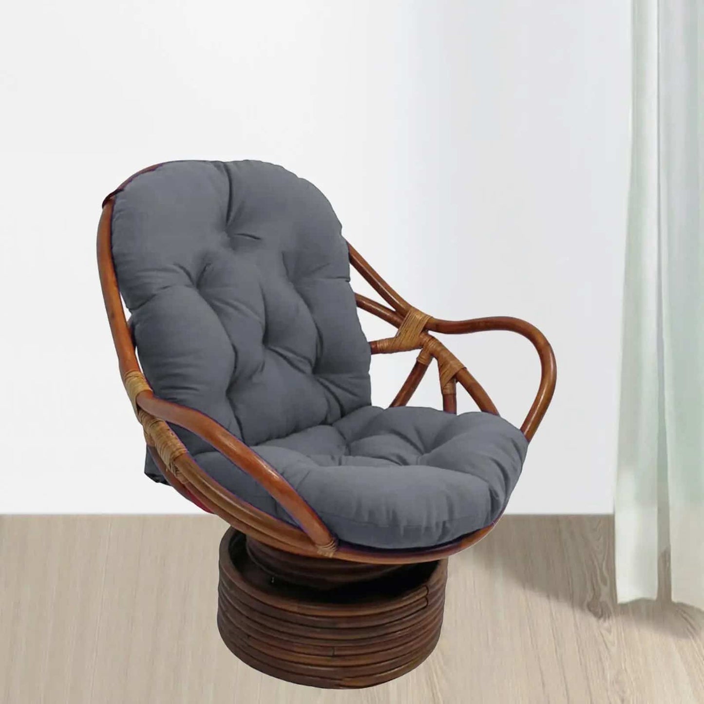 Coussin fauteuil rotin classe avec dossier