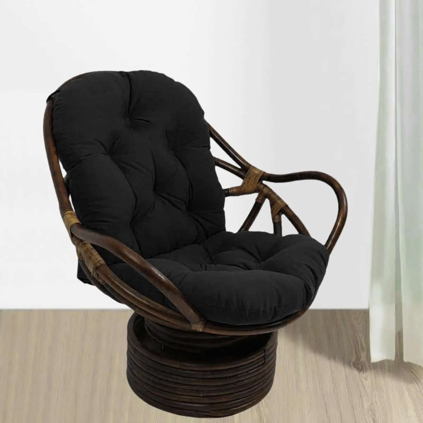 Coussin fauteuil rotin classe avec dossier