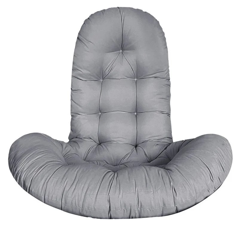 Coussin fauteuil rotin gris et confortable