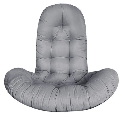 Coussin fauteuil rotin gris et confortable