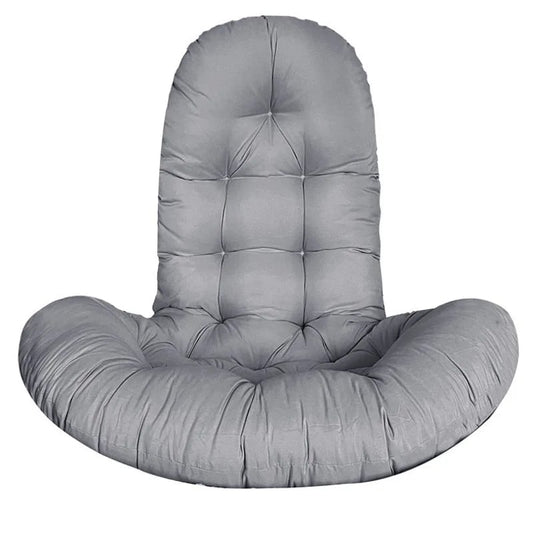 Coussin fauteuil rotin gris et confortable
