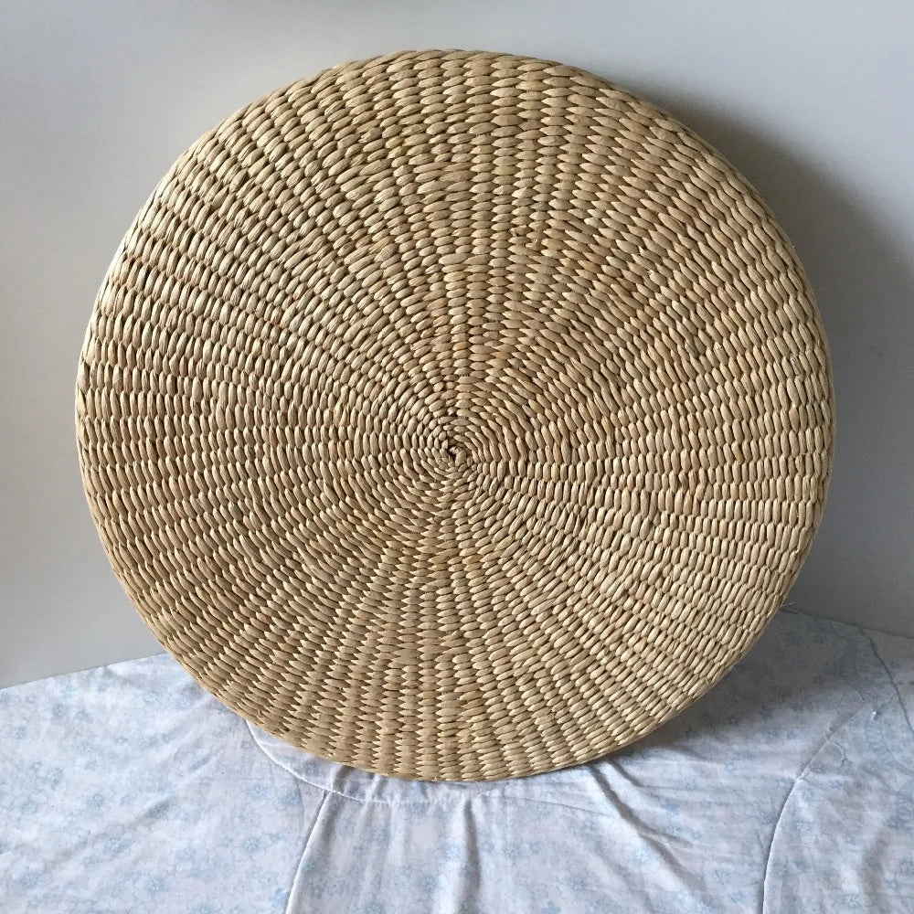 Coussin rotin rond et épais