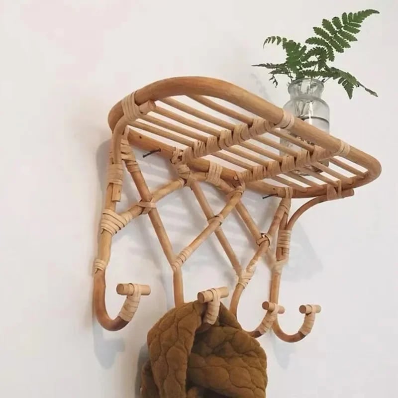 Étagère rotin élégante et multifonctionnelle