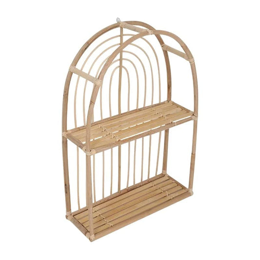Étagère rotin élégante au style vintage