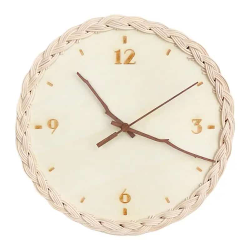Horloge rotin chic et élégante