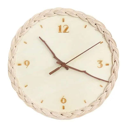 Horloge rotin chic et élégante