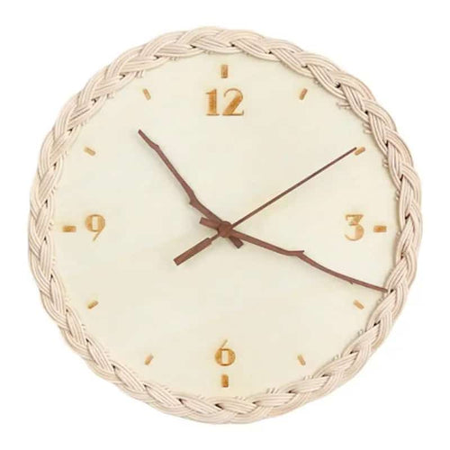Horloge rotin chic et élégante