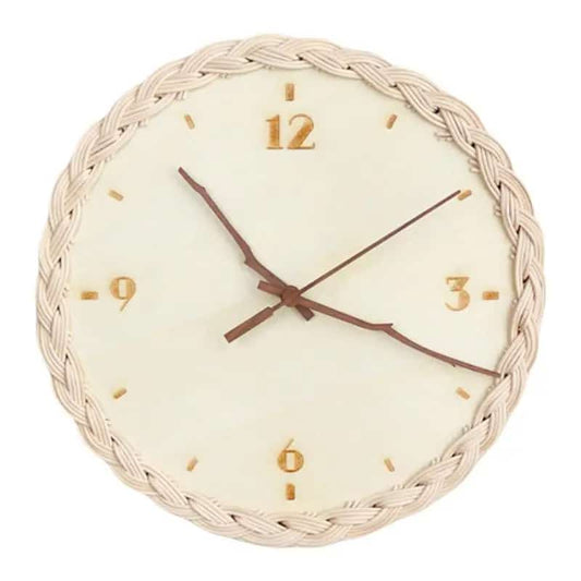 Horloge rotin chic et élégante