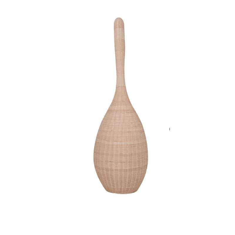 Lampadaire rotin créatif en forme de quille