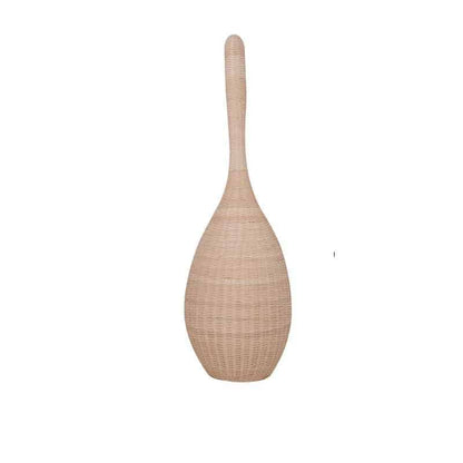 Lampadaire rotin créatif en forme de quille