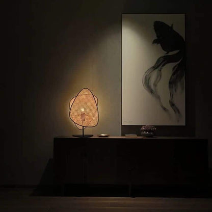 Lampe de chevet rotin originale au style japonais