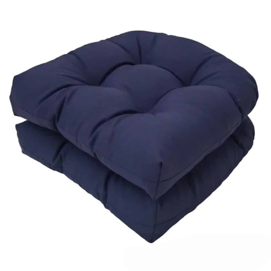 Lot de 2 coussins fauteuil rotin carrés et confortables