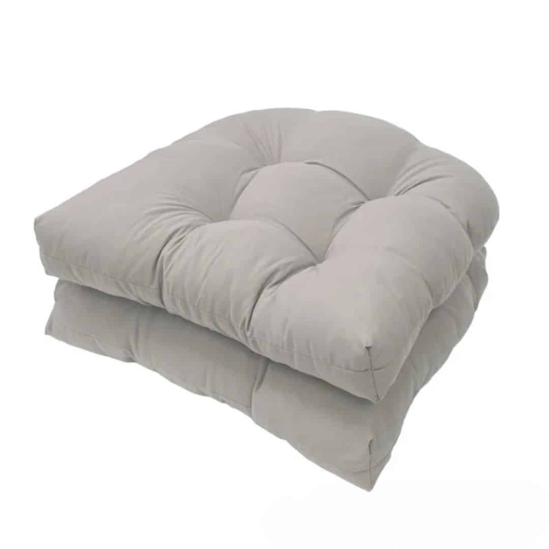 Lot de 2 coussins fauteuil rotin carrés et confortables