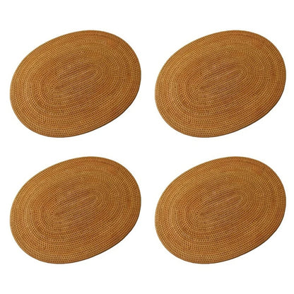 Lot de 4 sets de table rotin ovales