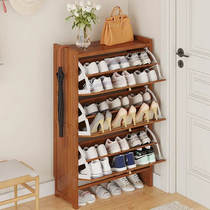 Meuble chaussure rotin polyvalent et moderne