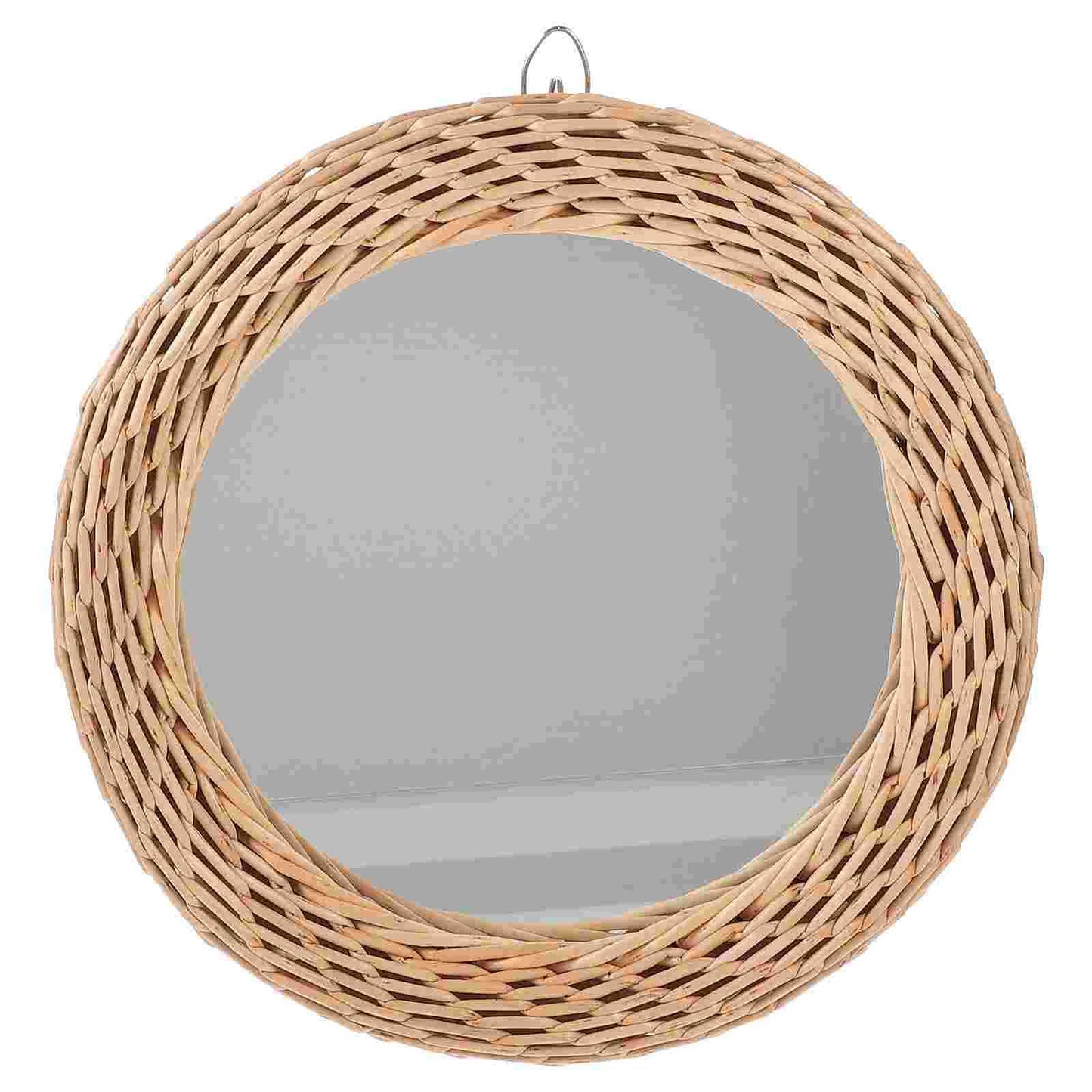 Miroir rond rotin contemporain et sophistiqué