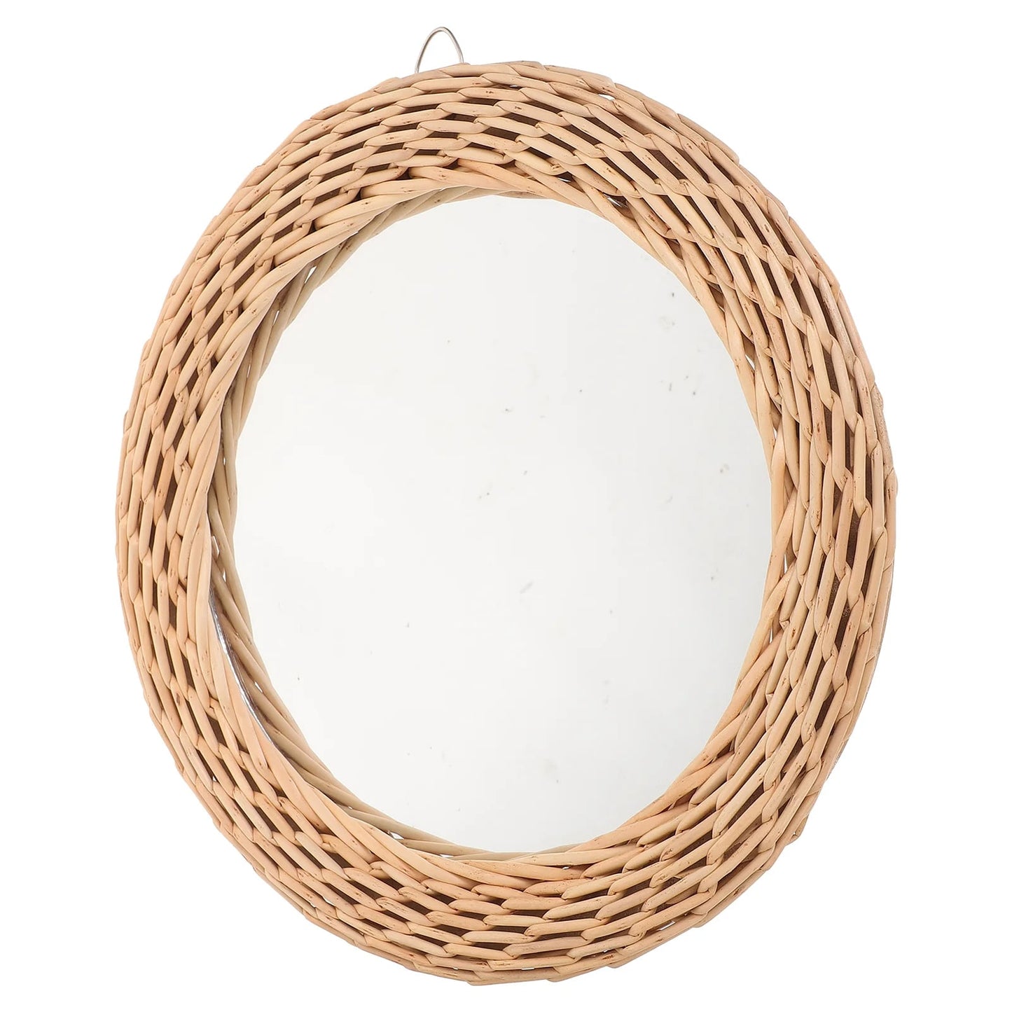 Miroir rond rotin contemporain et sophistiqué