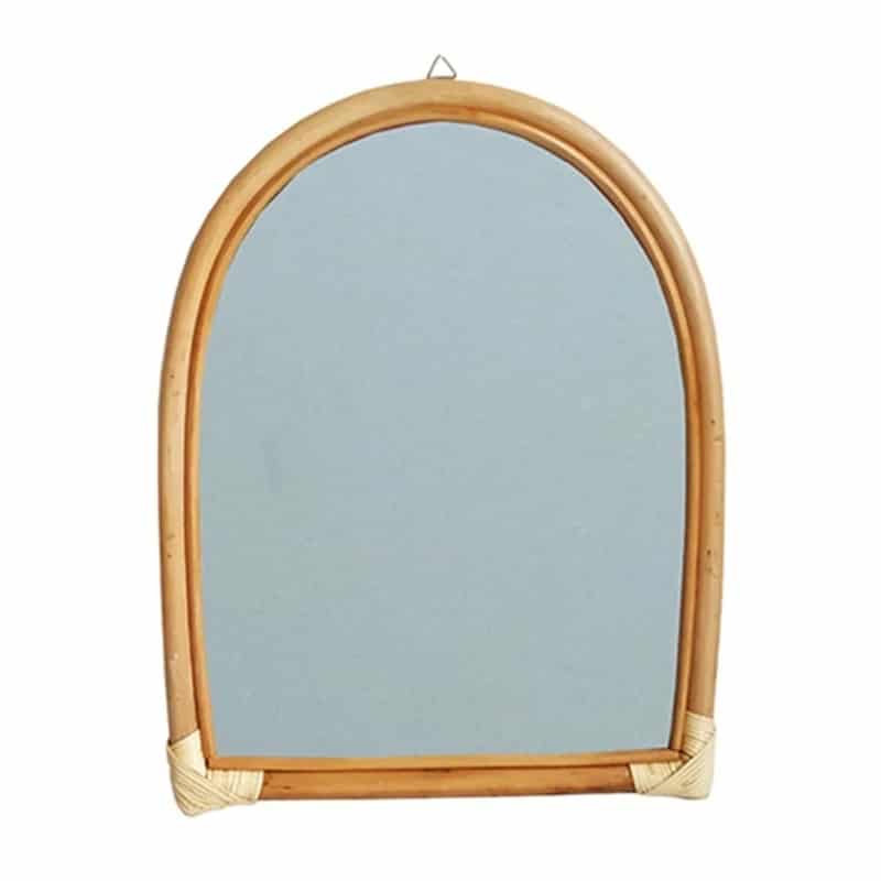 Miroir rotin rectangulaire de style vintage