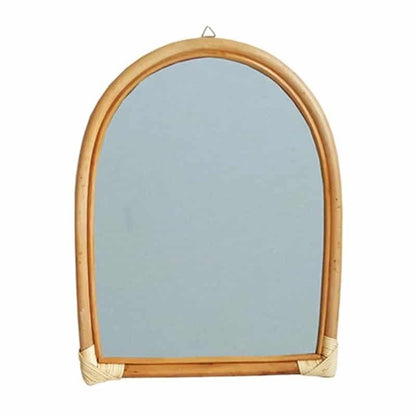 Miroir rotin rectangulaire de style vintage