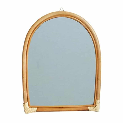 Miroir rotin rectangulaire de style vintage
