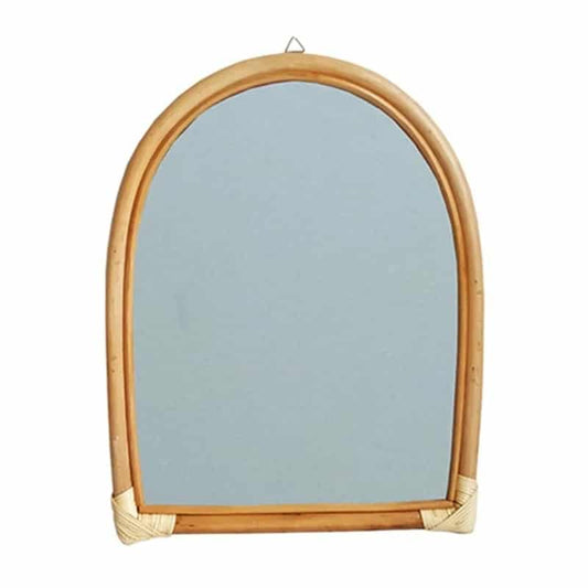Miroir rotin rectangulaire de style vintage