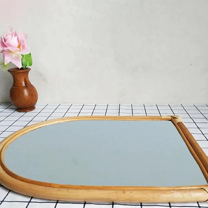 Miroir rotin rectangulaire de style vintage