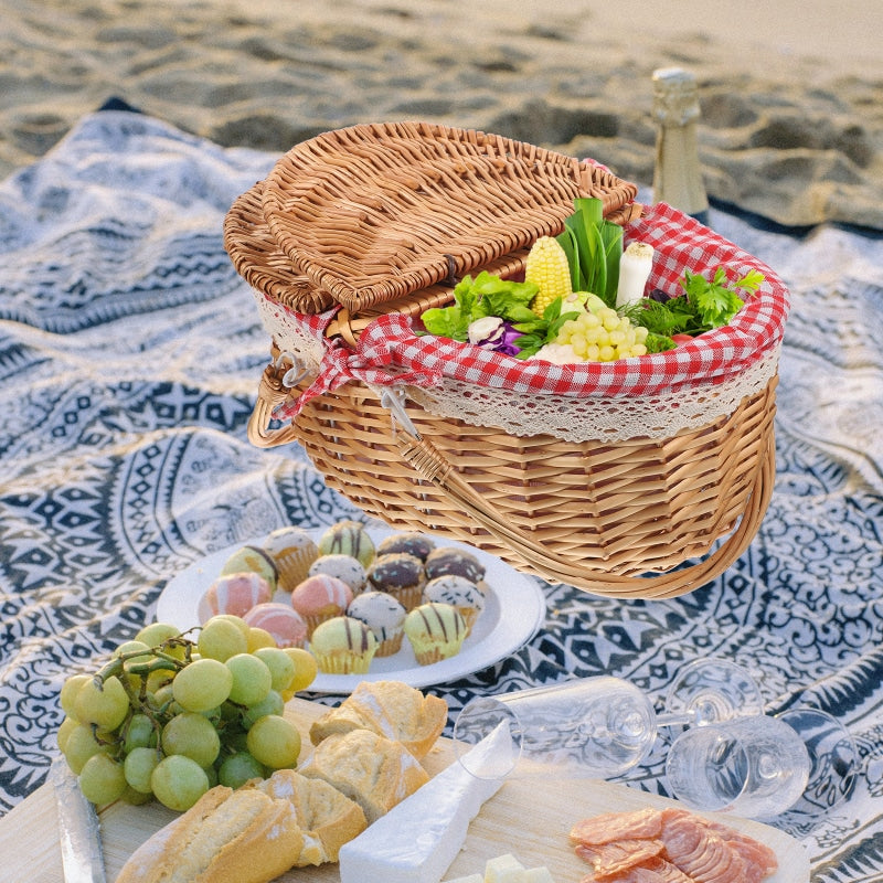 Panier effet rotin chic et raffiné