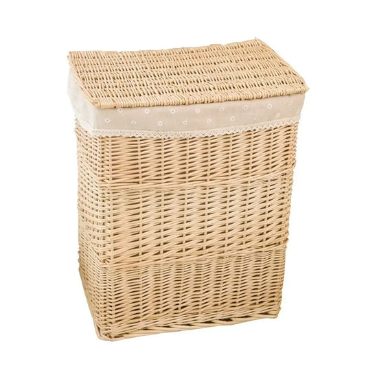 Panier à linge effet rotin élégant et pratique