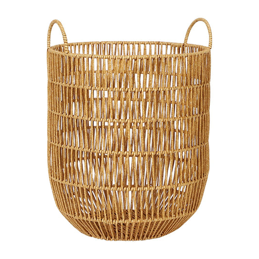 Panier à linge effet rotin élégant et raffiné