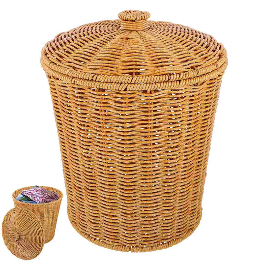 Panier à linge effet rotin pratique et durable