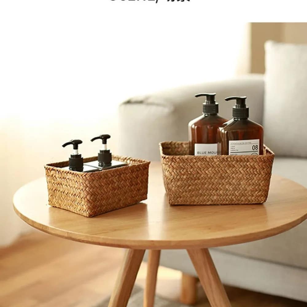Panier rotin élégant et rectangulaire