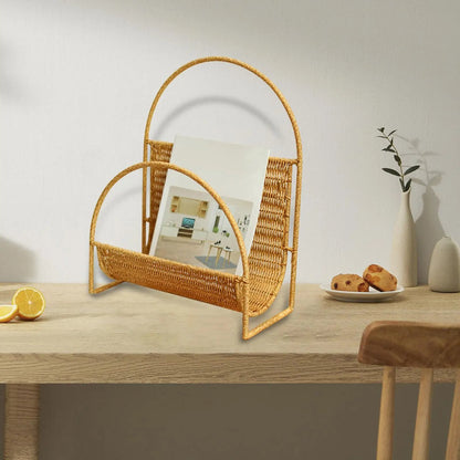 Porte revue effet rotin stable et décoratif