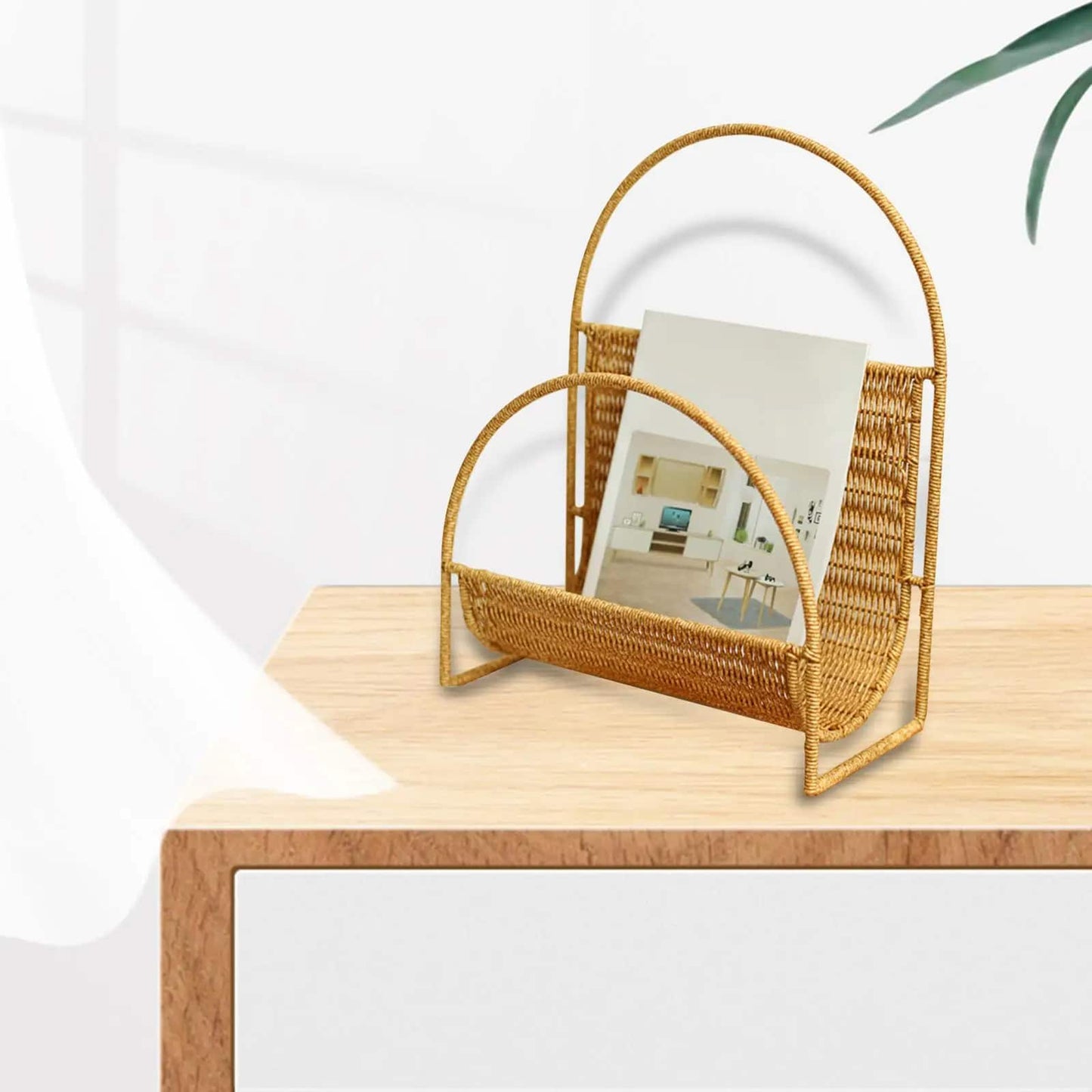 Porte revue effet rotin stable et décoratif