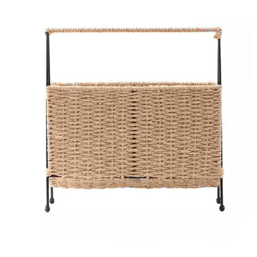 Porte revue rotin de grande capacité